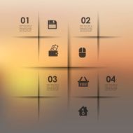 business infographic with unfocused background N96