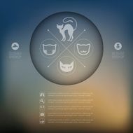 veterinary infographic with unfocused background N7
