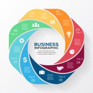 Vector circle business infographic N3
