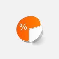 paper sticker Business pie chart