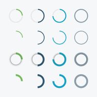 Blue and green infographic business circle chart diagram vector