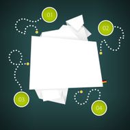 Origami paper banners Vector illustration