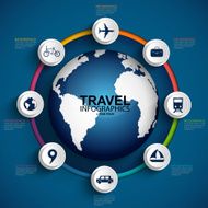 Travel infographics design template N2