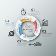 Modern infographics options banner N255