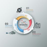 Modern infographics options banner N256