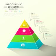 abstract pyramid chart infographics