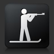 Black Square Button with Biathlon