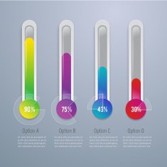 Abstract 3D Modern template vector banner infographics N4