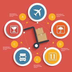 Logistic info graphic design clean vector