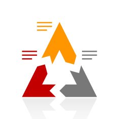 Chevron Chart icon on a white background N81