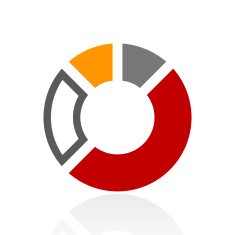 Donut Chart icon on a white background N70