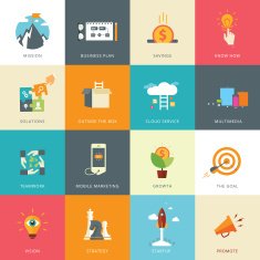 Flat Designed Business Concepts