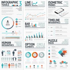 Stunning infographic elements vector set for your projects to impact