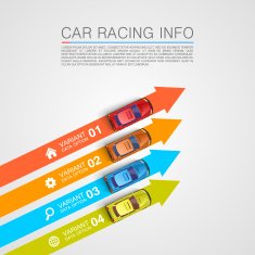 Car racing info art cover N2