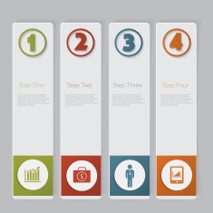 Infographic Design number banners template graphic or website layout N8
