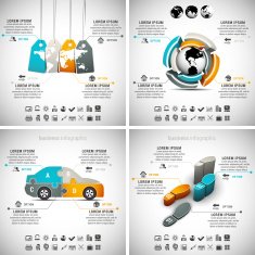 4 in 1 Business Infographics N11