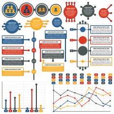 Vector infographics elements Electronics set