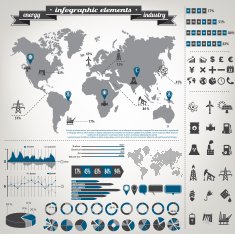 Industry and energy infographics icons N2