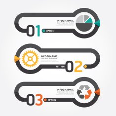Abstract infographic line template digital design illustration