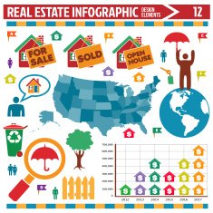 real estate infographic design elements N5