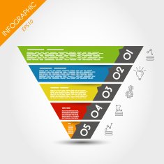 colorful infographic reversed pyramid