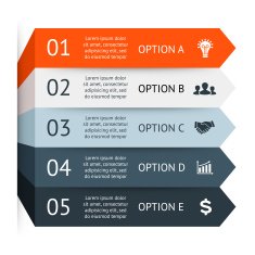 Business arrows infographic diagram graph N2
