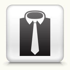 Square Button with Shirt & Tie