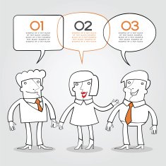 Business people with speech bubble