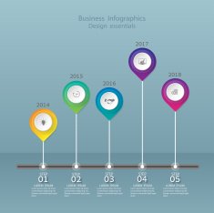 Infographic marketing icons Business concept with 5 options