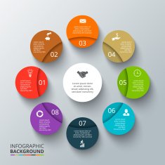 Vector circle elements for infographic N7