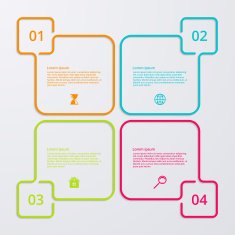 Vector illustration infographics four options N23