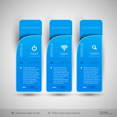 Vector tabs as design elements for business layouts N25