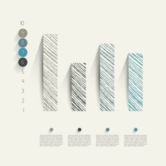 Sample hand drawn graph for catalog annual report brochure