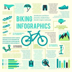 Bike icons infographic
