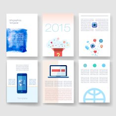 Templates Design Set of Web Mail Brochures Mobile Technology Infographic N20