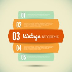 Vintage template for your infographic N2