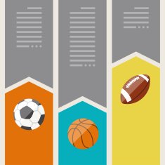 Sports infographics optional banners