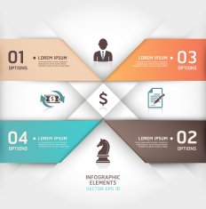 Modern business team infographics origami style