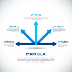 Infographics 3D template with arrows