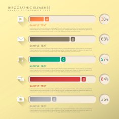 abstract bar chart infographics
