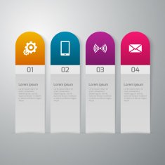 Vector illustration infographics 4 options N6