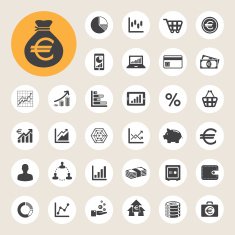 business and finance icon set N157