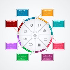 Internet Shopping Paper Infographics Template