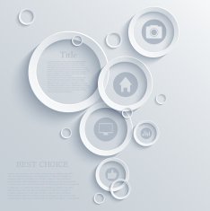 Vector infographic background with circles