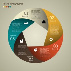 Modern vector info graphic for business project N63