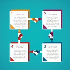 Abstract vector 4 steps infographic template