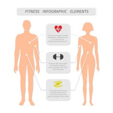 Infographic elements for fitness sports
