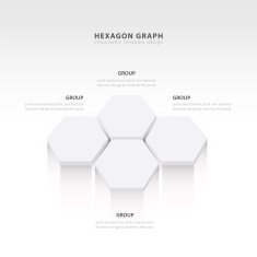 vector abstract 3d hexagonal paper infographic elements White st