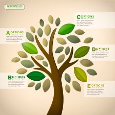 vector abstract tree infographics N2