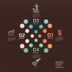 Abstract dot arrow Infographics template